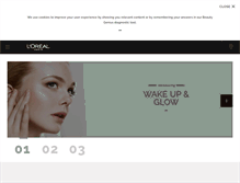 Tablet Screenshot of lorealparis.com.au